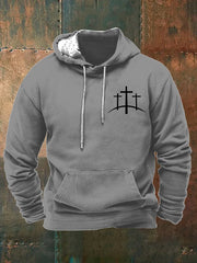 Men's Faith Printed Casual Hooded Sweatshirt