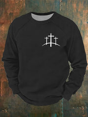 Men's Faith Print Raglan Crew Neck Sweatshirt