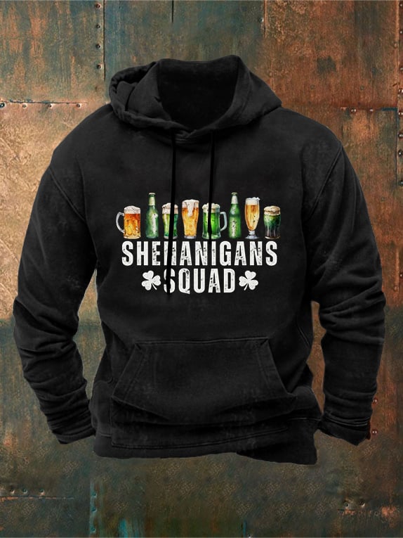 Men's St. Patrick's Day Shenanigans Squad Printed Hoodie