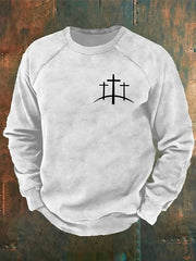 Men's Faith Print Raglan Crew Neck Sweatshirt