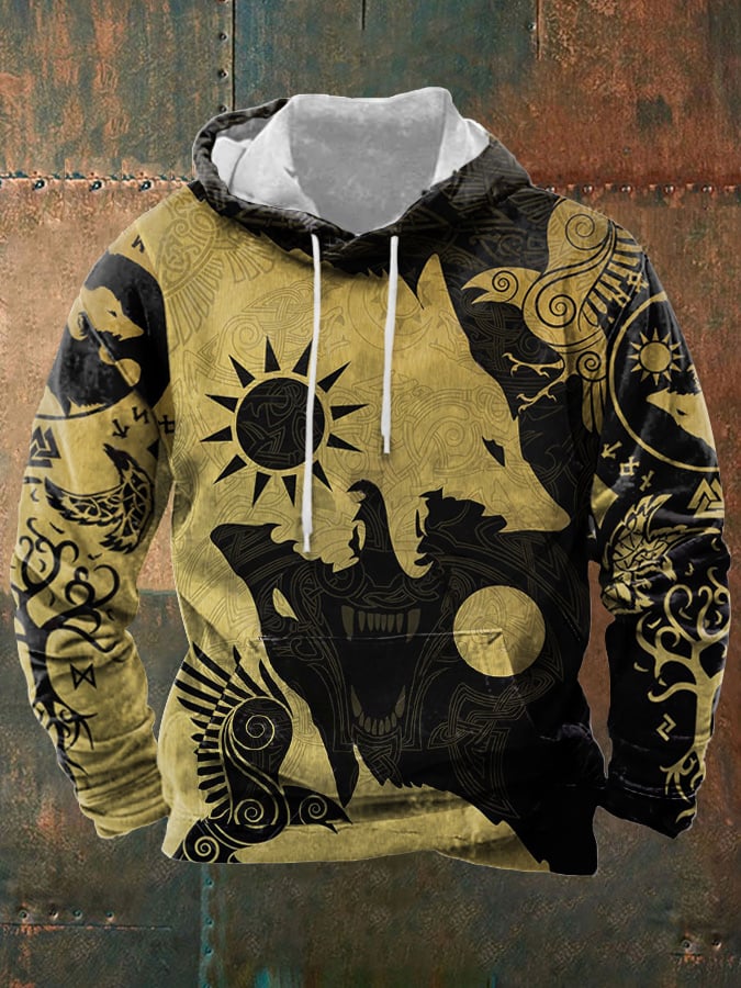 Men's Viking Print Hoodie