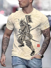 Men's Japanese Samurai Print T-Shirt