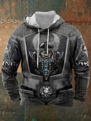 Men's Viking Casual Print Hoodie