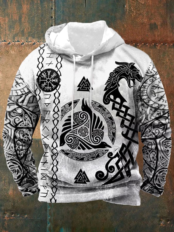 Men's Viking Print Hoodie