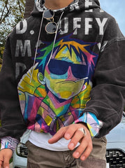 Men's Stylish Comic Print Hoodie