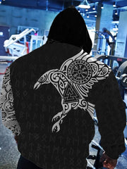 Men's Viking Casual Print Hoodie