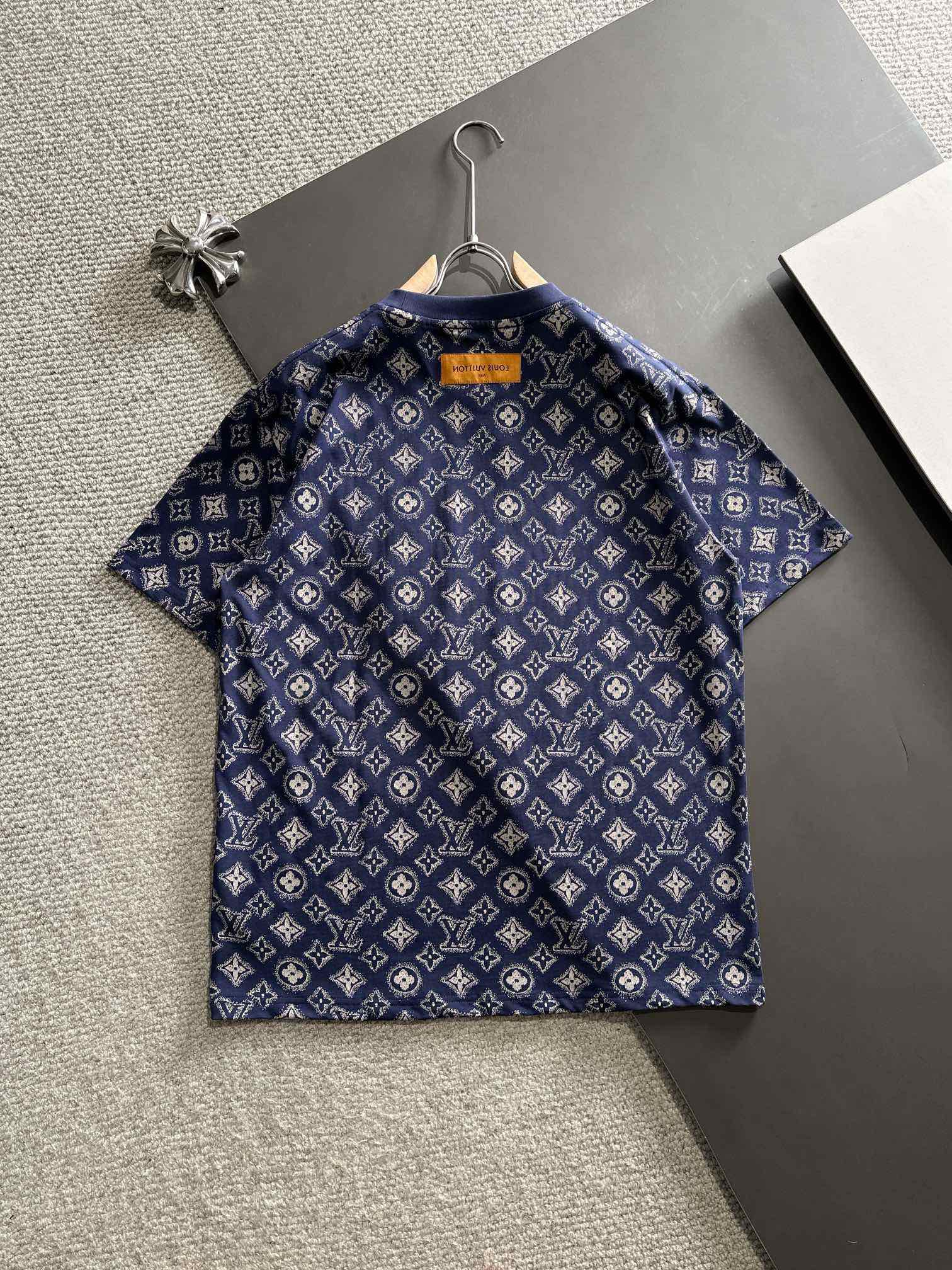 Blue All Over Print T Shirt